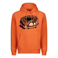 Carrot chocolate donut with candies Premium Hoodie - AdoDesignShop