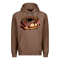 Chestnut chocolate donut with candies Premium Hoodie - AdoDesignShop
