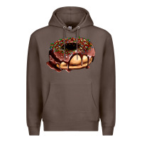 Coffee chocolate donut with candies Premium Hoodie - AdoDesignShop