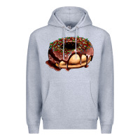 Heather Grey chocolate donut with candies Premium Hoodie - AdoDesignShop