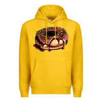Lemon chocolate donut with candies Premium Hoodie - AdoDesignShop