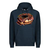 Navy chocolate donut with candies Premium Hoodie - AdoDesignShop