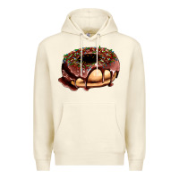 Sandshell chocolate donut with candies Premium Hoodie - AdoDesignShop
