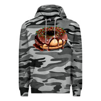 Slate Camo chocolate donut with candies Premium Hoodie - AdoDesignShop