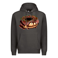 Smoke chocolate donut with candies Premium Hoodie - AdoDesignShop