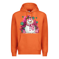 Carrot pink christmas snowman Premium Hoodie - MaliasSmallBusiness