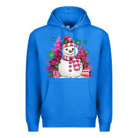 True Royal pink christmas snowman Premium Hoodie - MaliasSmallBusiness