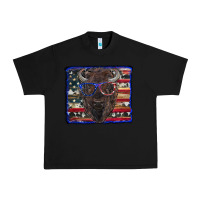 Black bison with american flag and glasses Urban Heavy Tee - RanaPortraitStore
