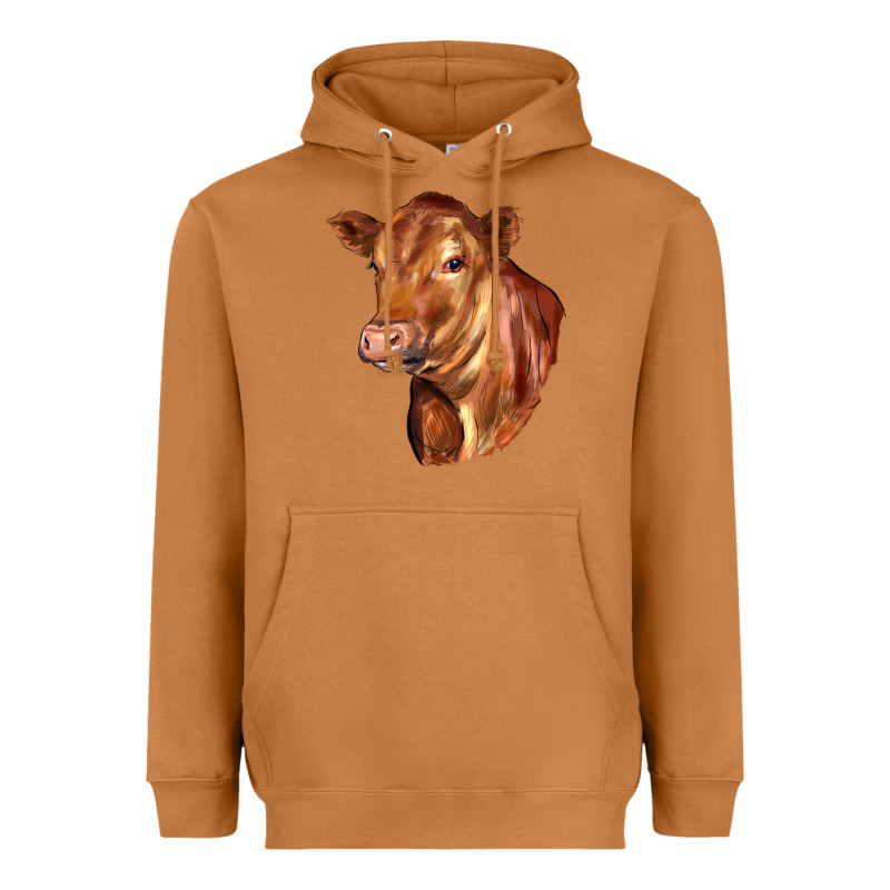 Red Angus Cattle Cow Heavyweight Hoodie by LillyAllenDesigns | Teevron