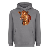 Storm red angus cattle cow Heavyweight Hoodie - LillyAllenDesigns