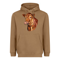 Toasted Coconut red angus cattle cow Heavyweight Hoodie - LillyAllenDesigns