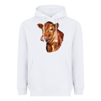 White red angus cattle cow Heavyweight Hoodie - LillyAllenDesigns