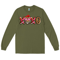 Army Green xoxo tiger olivia Long Sleeve Tee - OliviaCreatesArt