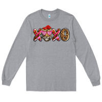Heather Grey xoxo tiger olivia Long Sleeve Tee - OliviaCreatesArt