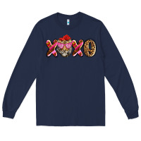 Navy xoxo tiger olivia Long Sleeve Tee - OliviaCreatesArt