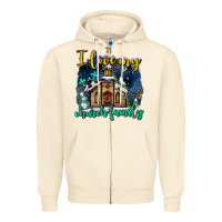 Sandshell Christmas church and snow   ı love my church family Zipper Hoodie - AdoDesignShop