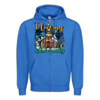 True Royal Christmas church and snow   ı love my church family Zipper Hoodie - AdoDesignShop