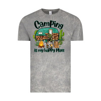 Cloud Rock camping is my happy place caravan and gnome Vintage Tee - BarkalooDesign