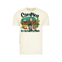 Vintage Arctic camping is my happy place caravan and gnome Vintage Tee - BarkalooDesign