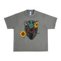 Tornado bison head with sunflowers and gemstone Urban Heavy Tee - RanaPortraitStore