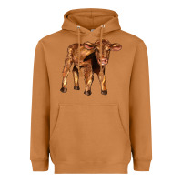 Meerkat red angus calf Heavyweight Hoodie - LillyAllenDesigns