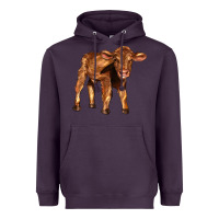 Plum red angus calf Heavyweight Hoodie - LillyAllenDesigns