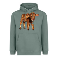 Sage red angus calf Heavyweight Hoodie - LillyAllenDesigns