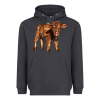 Smoke red angus calf Heavyweight Hoodie - LillyAllenDesigns