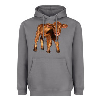 Storm red angus calf Heavyweight Hoodie - LillyAllenDesigns