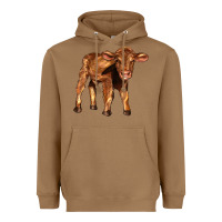 Toasted Coconut red angus calf Heavyweight Hoodie - LillyAllenDesigns