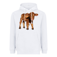 White red angus calf Heavyweight Hoodie - LillyAllenDesigns