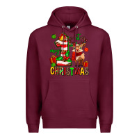 Burgundy my first christmas reindeer Premium Hoodie - MaliasSmallBusiness