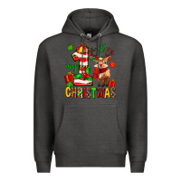 Charcoal Heather my first christmas reindeer Premium Hoodie - MaliasSmallBusiness