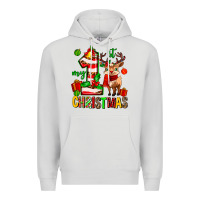 Dove Grey my first christmas reindeer Premium Hoodie - MaliasSmallBusiness