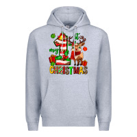 Heather Grey my first christmas reindeer Premium Hoodie - MaliasSmallBusiness