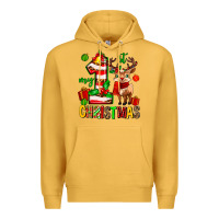 Mustard my first christmas reindeer Premium Hoodie - MaliasSmallBusiness