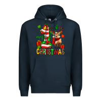 Navy my first christmas reindeer Premium Hoodie - MaliasSmallBusiness