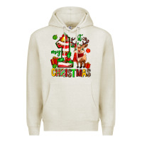 Oatmeal Heather my first christmas reindeer Premium Hoodie - MaliasSmallBusiness