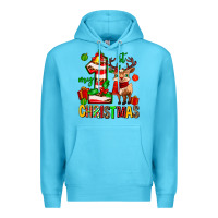 Ocean Blue my first christmas reindeer Premium Hoodie - MaliasSmallBusiness