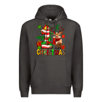 Smoke my first christmas reindeer Premium Hoodie - MaliasSmallBusiness