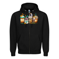 Black heifers coffee cups Zipper Hoodie - Jasminsmagicworld