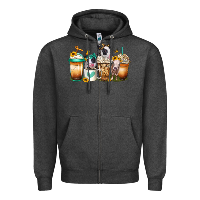 Heifers Coffee Cups Zipper Hoodie by Jasminsmagicworld | Teevron
