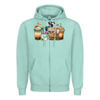 Seafoam heifers coffee cups Zipper Hoodie - Jasminsmagicworld