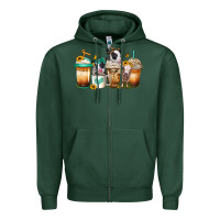 Sports Green heifers coffee cups Zipper Hoodie - Jasminsmagicworld