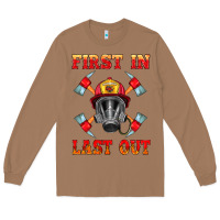Toasted Coconut firefighter face mask with axes Long Sleeve Tee - HRA Design Shop