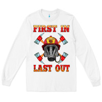 Firefighter Face Mask With Axes Long Sleeve Tee | Teevron