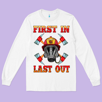 Firefighter Face Mask With Axes Long Sleeve Tee Designed By Hra Design Shop