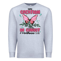 Heather Grey new creation in christ 2 corinthians5.17 Premium Sweatshirt - MaliasSmallBusiness