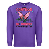 Purple new creation in christ 2 corinthians5.17 Premium Sweatshirt - MaliasSmallBusiness
