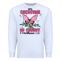 White new creation in christ 2 corinthians5.17 Premium Sweatshirt - MaliasSmallBusiness